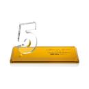 Northam Anniversary Amber Number Crystal Award