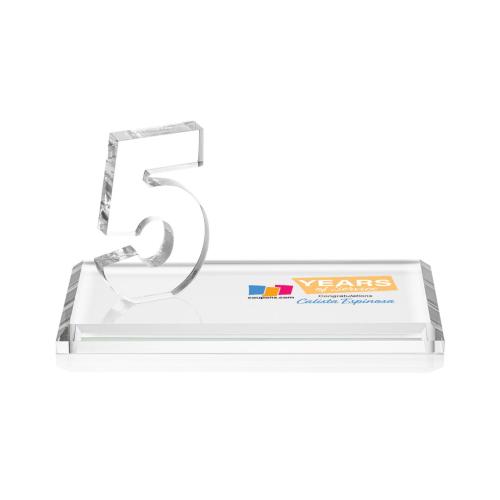 Awards and Trophies - Northam Anniversary Full Color Clear Number Crystal Award