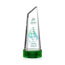 Akron Full Color Green on Base Peaks Crystal Award