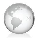 Globe with Frosted Land - Clear