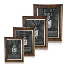 Double Etch Plaq - Walnut Rolled Edge - Plaque Awards