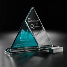 Employee Gifts - Perpetual Triangle Tower Pyramid Crystal Award