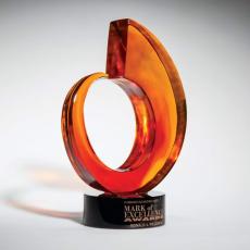 Velocity Circle Glass Award - Crystal Awards