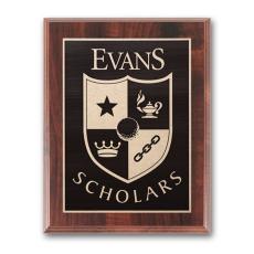 Employee Gifts - Etch/Antiqued Plaq - Walnut Finish