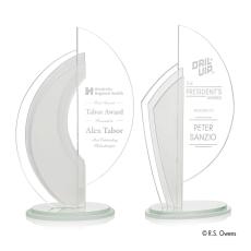 Nautilus Crescent Crystal Award - Crystal Awards