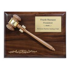 Employee Gifts - Gavel Plaque - Removeable