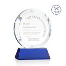 Gibralter Blue on Newhaven Circle Crystal Award