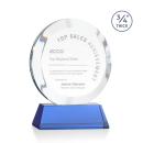 Gibralter Sky Blue on Newhaven Circle Crystal Award