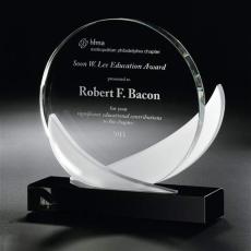 Ebony & Frost Circle Crystal Award - Awards and Trophies