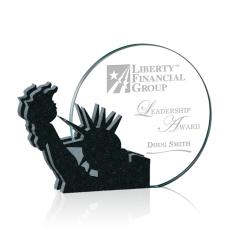 Employee Gifts - Clement Statue of Liberty Granite Circle Crystal Award