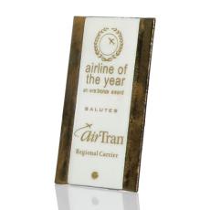 Gold Fusion with Peg Rectangle Glass Award - Art Glass Awards