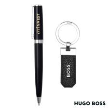 Employee Gifts - Hugo Boss Ballpoint Pen & Key Ring set