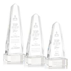 Geneva Clear on Base Obelisk Crystal Award - Crystal Awards