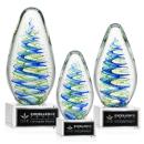 Jezebel Clear on Hancock Base Tear Drop Glass Award