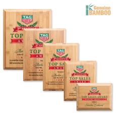 Employee Gifts - Bamboo Full Color Plaque