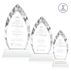 Marinello White on Base Peaks Crystal Award - Crystal Awards