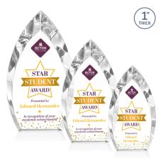 Employee Gifts - Marinello Full Color Clear Peaks Crystal Award