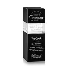 Employee Gifts - Tofino Stacker Black Rectangle Crystal Award