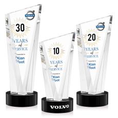 Plymouth Full Color Black on Stanrich Base Peaks Crystal Award - Awards and Trophies