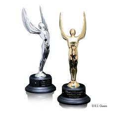 Employee Gifts - Winged Achievement Metal on Ebony Award