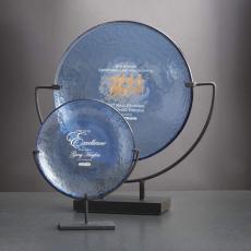 Employee Gifts - Spinoza Cobalt Circle Glass Award