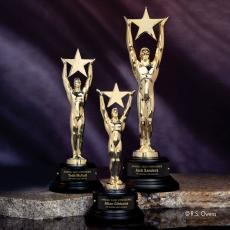 Employee Gifts - Gold Achievement Star Wood Award