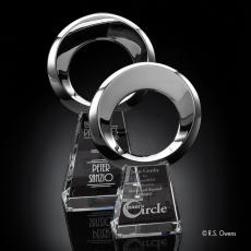 Employee Gifts - Boundless Silver on Optical Circle Metal Award