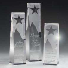 Employee Gifts - Star Obelisk Star Crystal Award