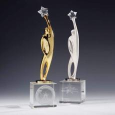 Employee Gifts - Triumph Star on Optical Base Metal Award