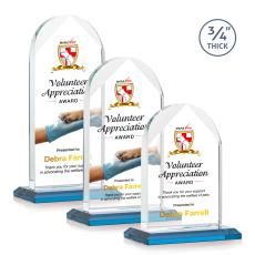 Blake Full Color Sky Blue Peaks Crystal Award - Awards and Trophies