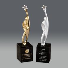 Employee Gifts - Triumph Star on Black Metal Award
