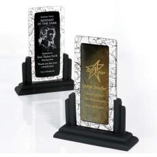 Employee Gifts - Tuxedo Fusion Rectangle Glass Award