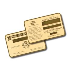 Employee Gifts - Wallet Card - Brass