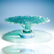 Employee Gifts - Kaleidoscope  Aquamarine Cup Glass Award