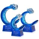 Oceana Blue on Robson Base Circle Glass Award