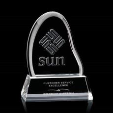 Adelaide Liquid Clear on Base Unique Crystal Award - Crystal Awards