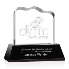 Lennox Liquid Black Unique Crystal Award - Crystal Awards