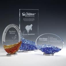 Employee Gifts - Mosaic Rectangle Glass Award