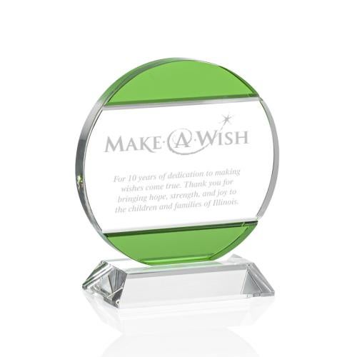 Awards and Trophies - Crystal Awards - Carmichael Circle Crystal Award