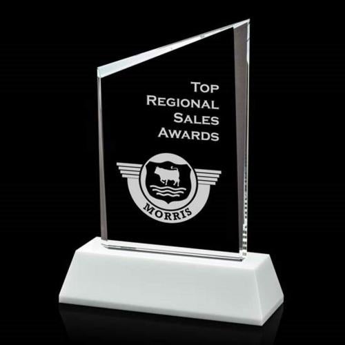 Awards and Trophies - Crystal Awards - Prudencia White Peaks Crystal Award