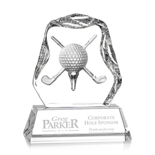 Awards and Trophies - Crystal Awards - Slaithwaite Golf Optical Crystal Award