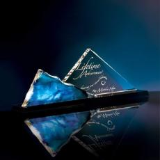 Liquid Sapphire Pyramid Glass Award - Glass Awards