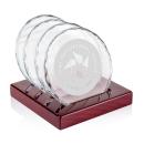 Porterfield Coasters - Set of 4 on Piano Finish Rosewood