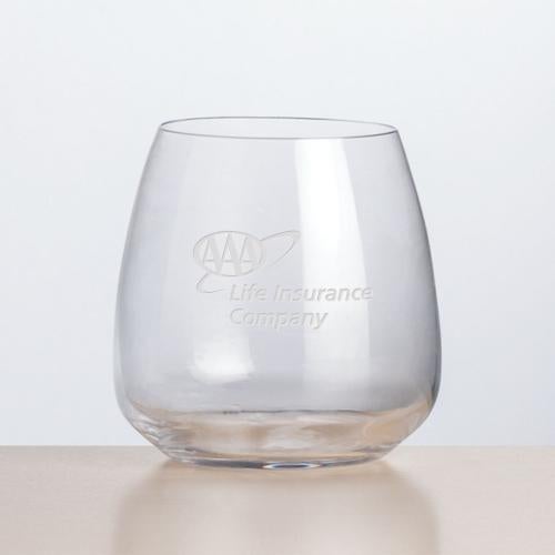 Corporate Gifts - Barware - Wine Glasses - Stemless - Hogarth Stemless Wine - Deep Etch