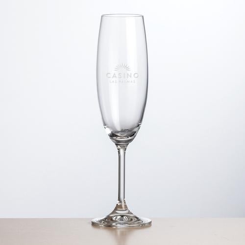 Corporate Gifts - Barware - Champagne Flutes - Naples Flute - Deep Etch