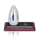 Sagittarius Tear Drop on Rosewood Base Glass Award