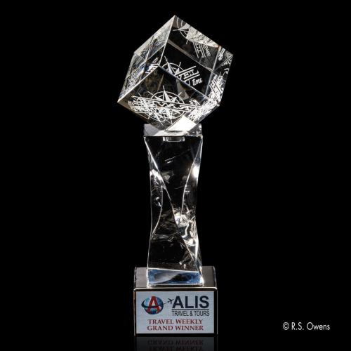 Awards and Trophies - Crystal Awards - Vortex Towers Crystal Award