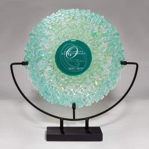 Awards and Trophies - Crystal Awards - Glass Awards - Art Glass Awards - Solstice Circle Glass Award