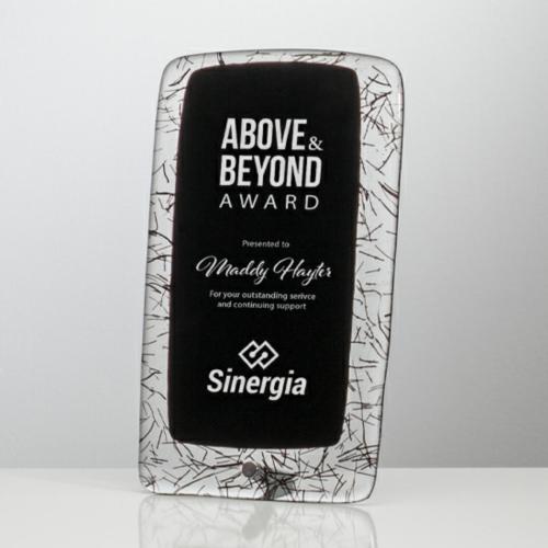 Awards and Trophies - Crystal Awards - Glass Awards - Art Glass Awards - Augin Rectangle Glass Award