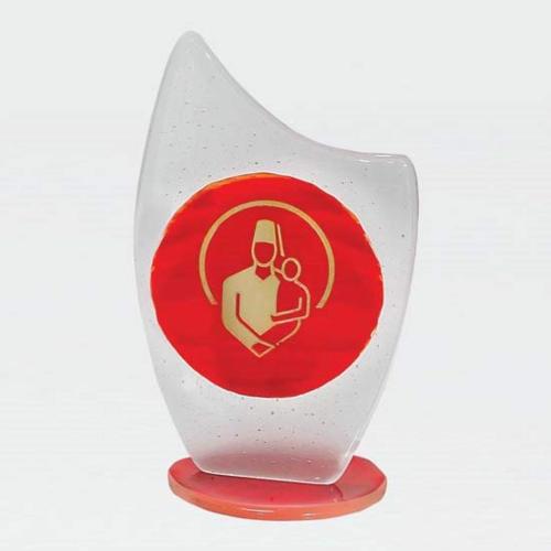 Awards and Trophies - Crystal Awards - Glass Awards - Art Glass Awards - Fusion Frost Peaks Glass Award